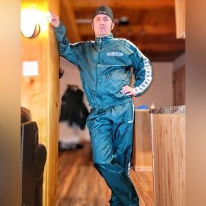 Adidas RARE swishy nylon tracksuit